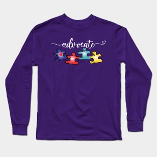 Advocate puzzle autism awareness Long Sleeve T-Shirt